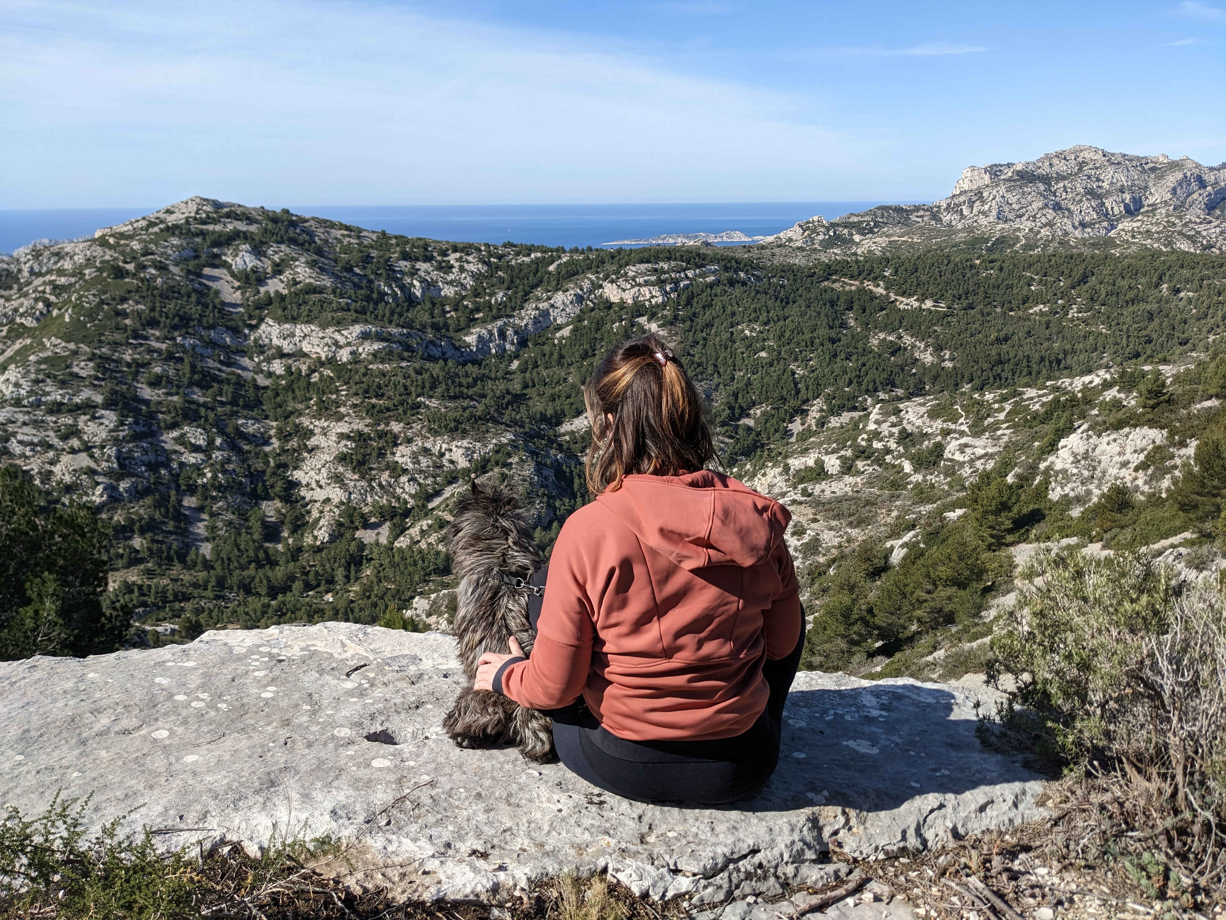 Koda and I looking out to the horizon